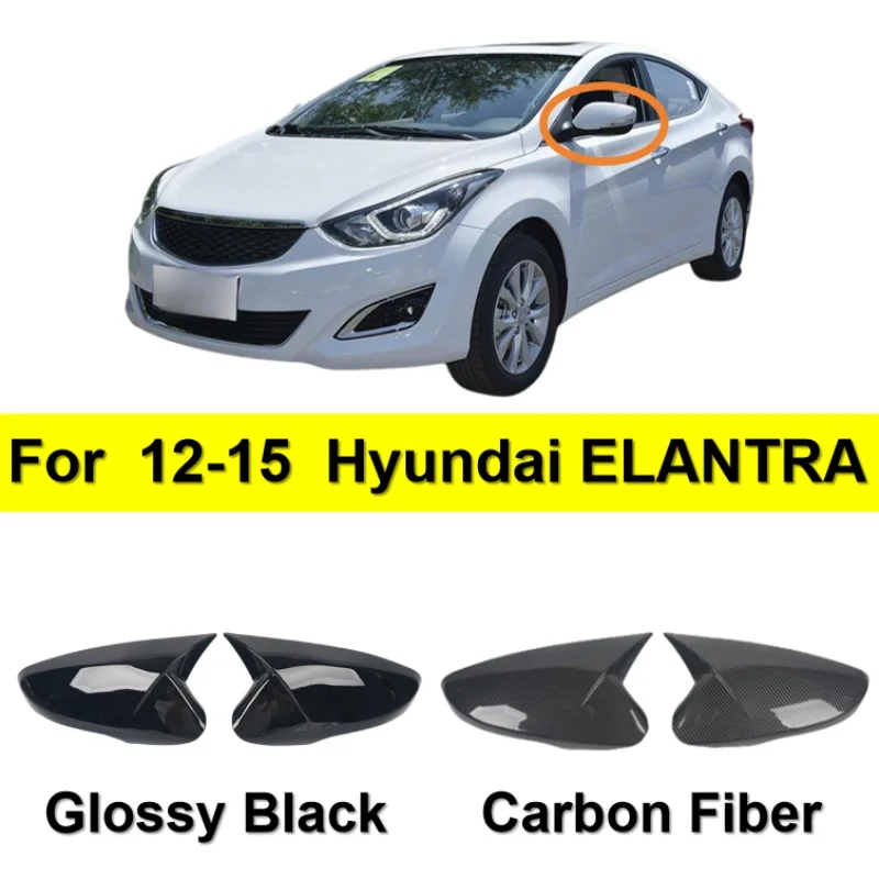 

Пара Hyundai Elantra 2012-2015 cubierta de espejo ретроvisor de coche accesorios exteriores cuerno de buey carcasa lateral tapas