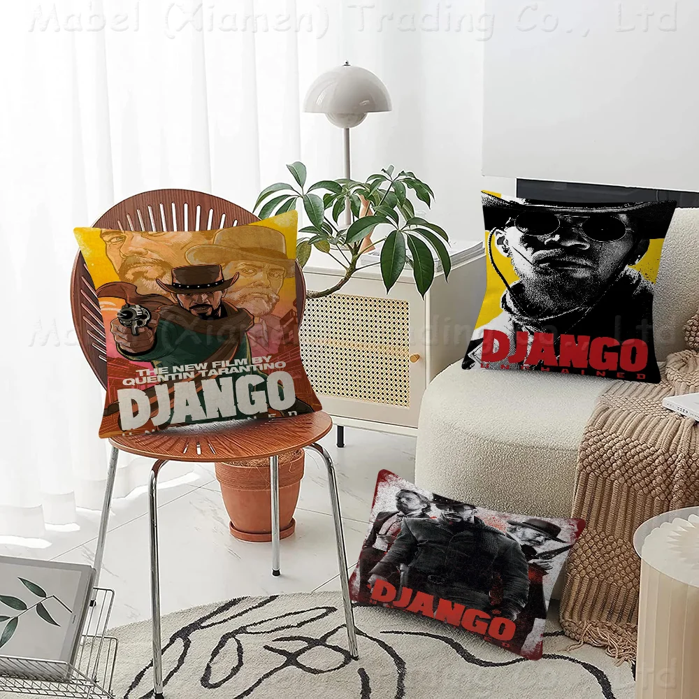 Classic Movie Django Unchained Cushion Cover Car Throw Pillow Case For Sofa Car Christmas Gift 40x40cm 45x45cm