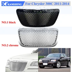 Kamshing Front Bumper Grill Mask Radiator Grille For Chrysler 300C 2011-2014 Medium Net Racing Grill Middle Net Without Logo
