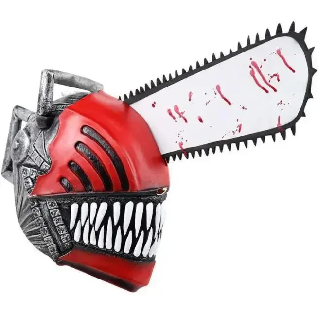Anime tronçonneuse homme Cosplay masque Denji Pochita masque doux Latex Halloween déguisement fête Costume masques accessoires adulte taille unique
