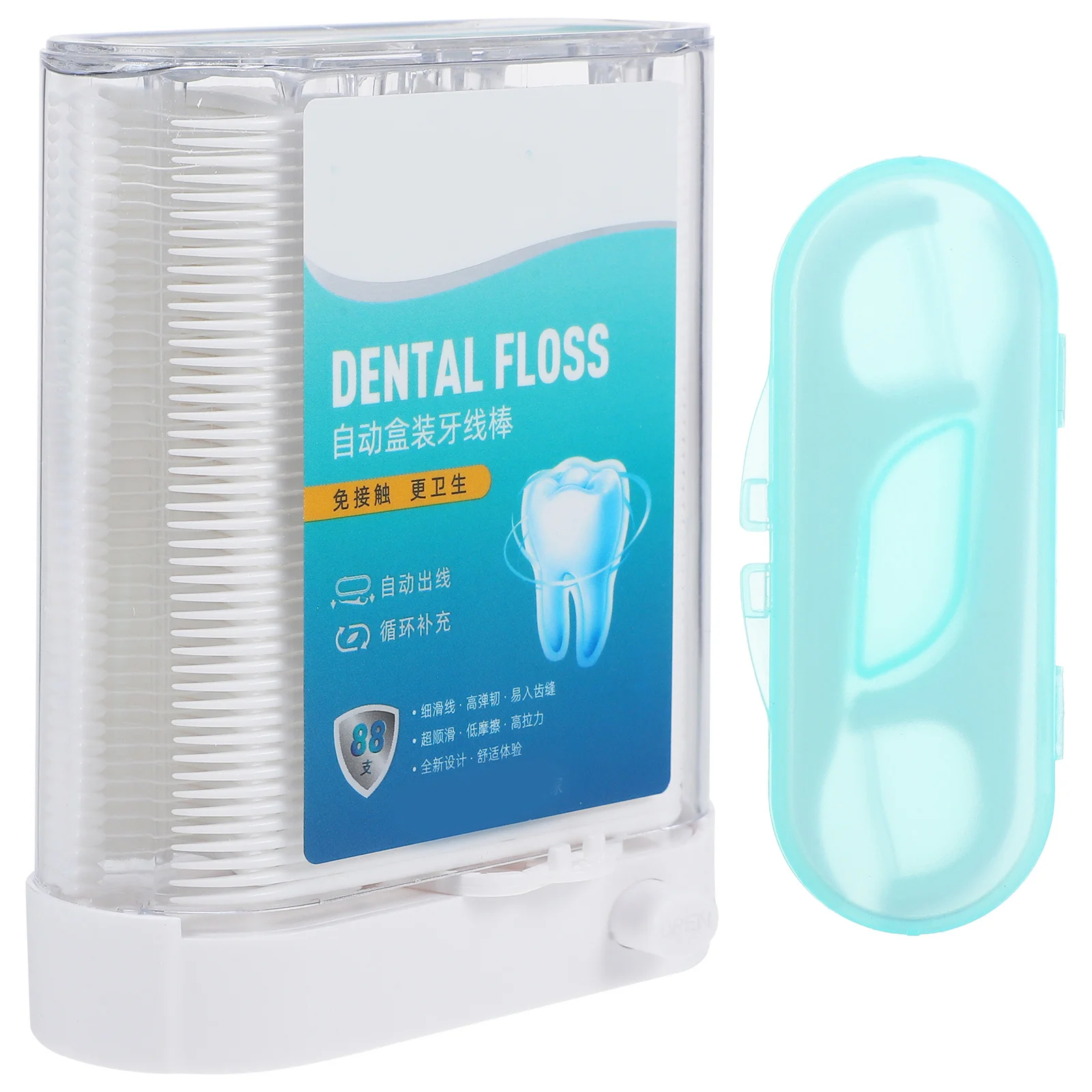2 صناديق الخيط التلقائي يختار المحمولة المدمجة خيط تنظيف الأسنان لتنظيف الأسنان أدوات العناية بين الأسنان لوازم نظافة الفم #4