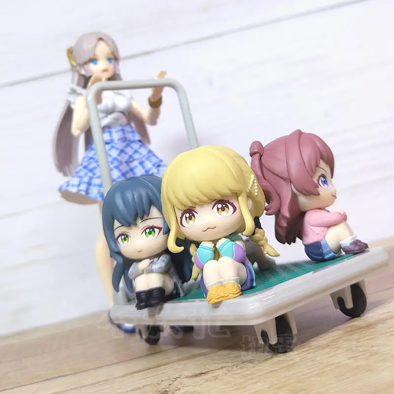 4 قطعة/المجموعة حقيقية بانداي Gakuen Idolmaster في انتظار الشكل الملتوية البيض أنيمي عمل نموذج لجسم اللعب هدية لعيد ميلاد