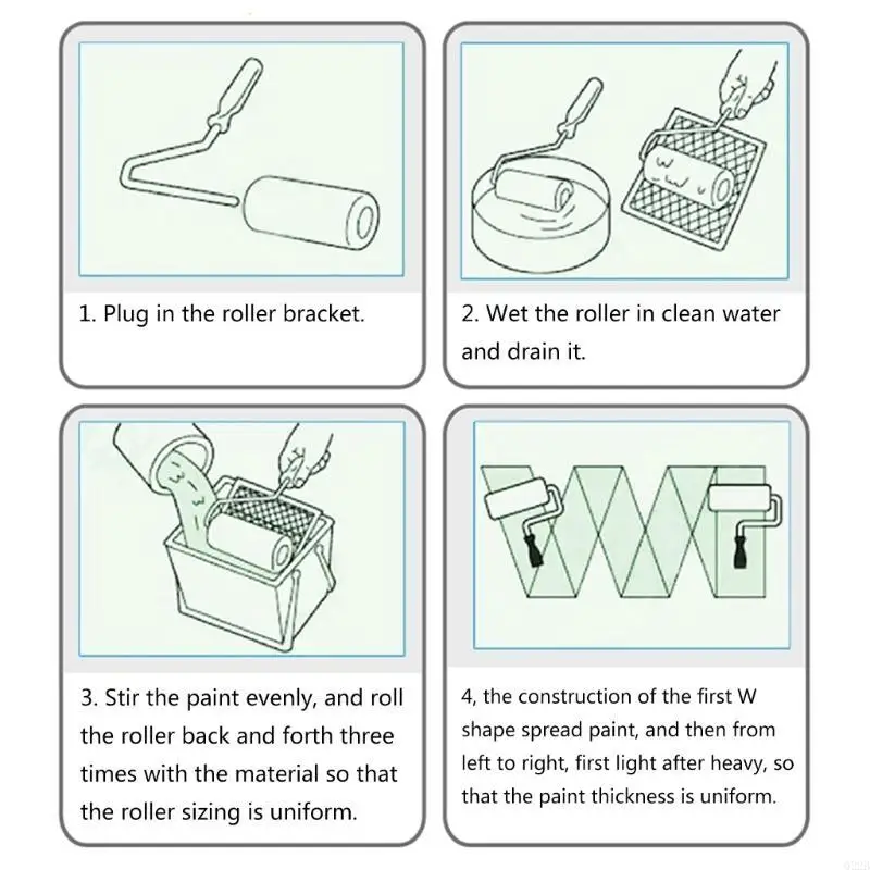 Q22B portátil 9,8 polegadas Brush roller liso e até ferramenta revestimento Rolo massa durável