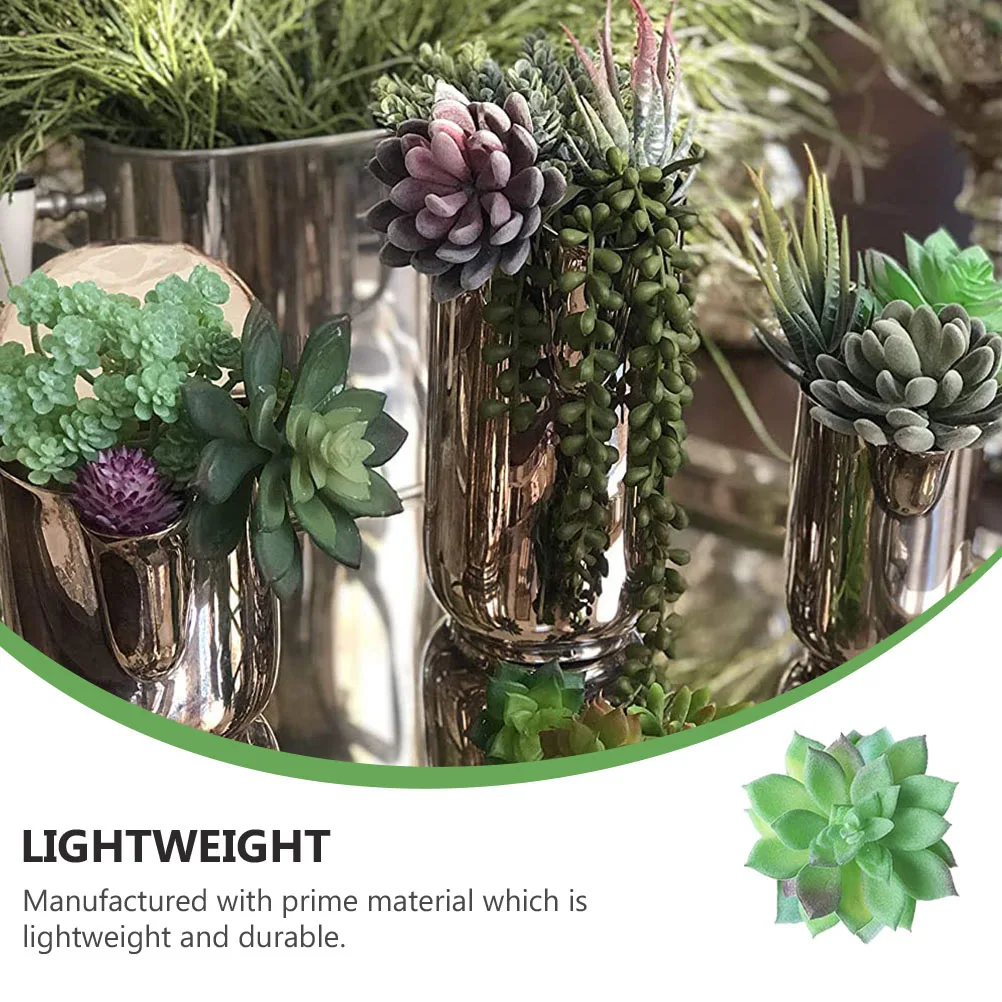 

Artificial Succulents Plants Faux Decorative Imitated Flowers Practical Photo Props Lightweight s Mini Garden Gifts