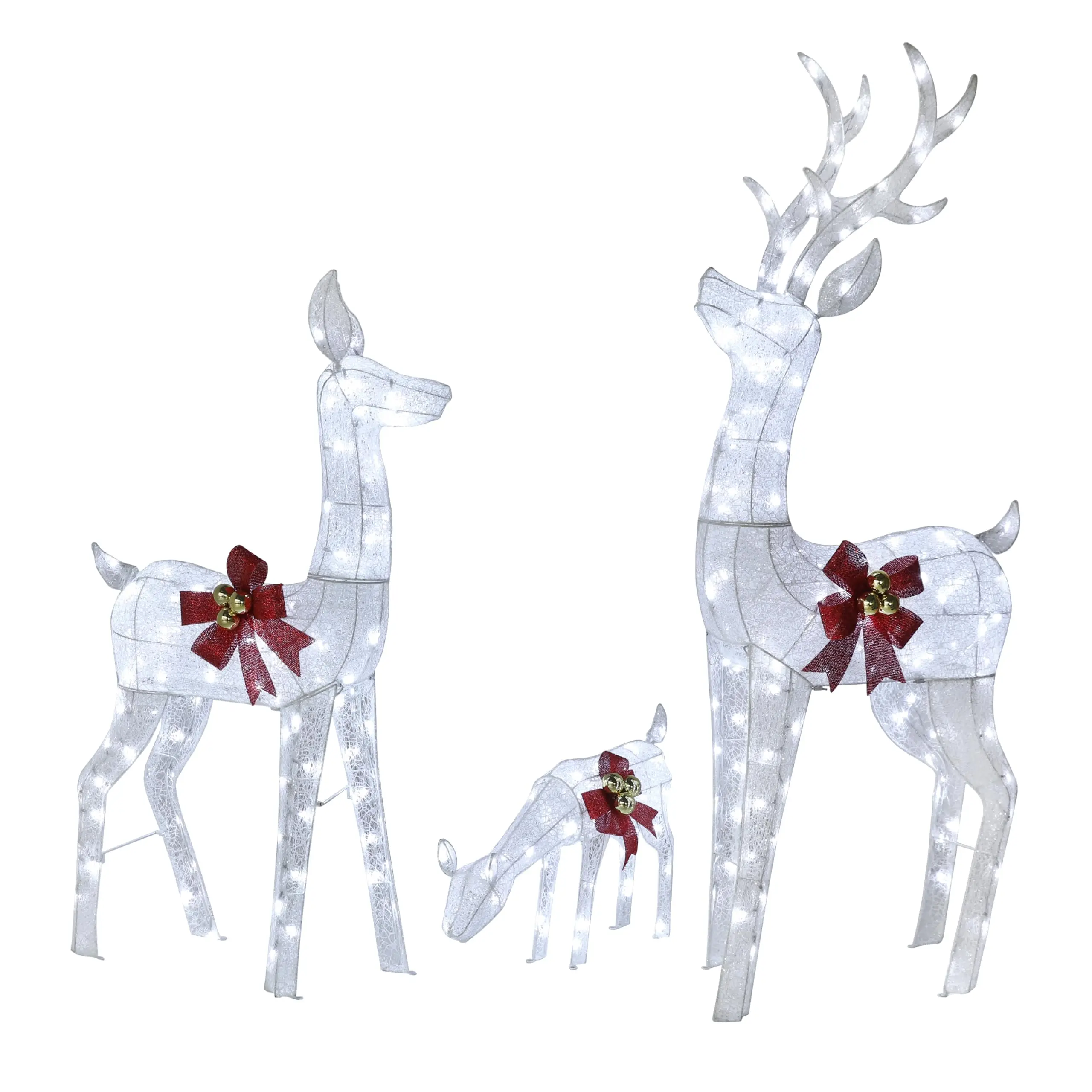 Lighted Animated 3-Piece Deer Family Set for Christmas Decoration