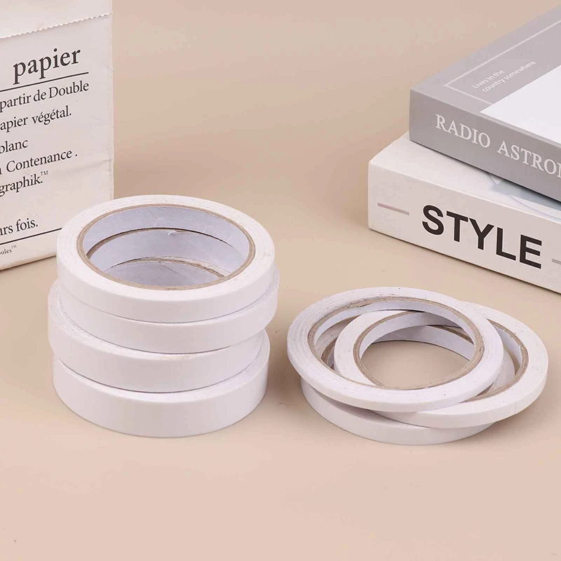 Strong Double Faced Powerful Hand Tearing Adhesive Tape 2Rolls 17M Double Sided Tape For Mounting Fixing Pad Sticky Paper