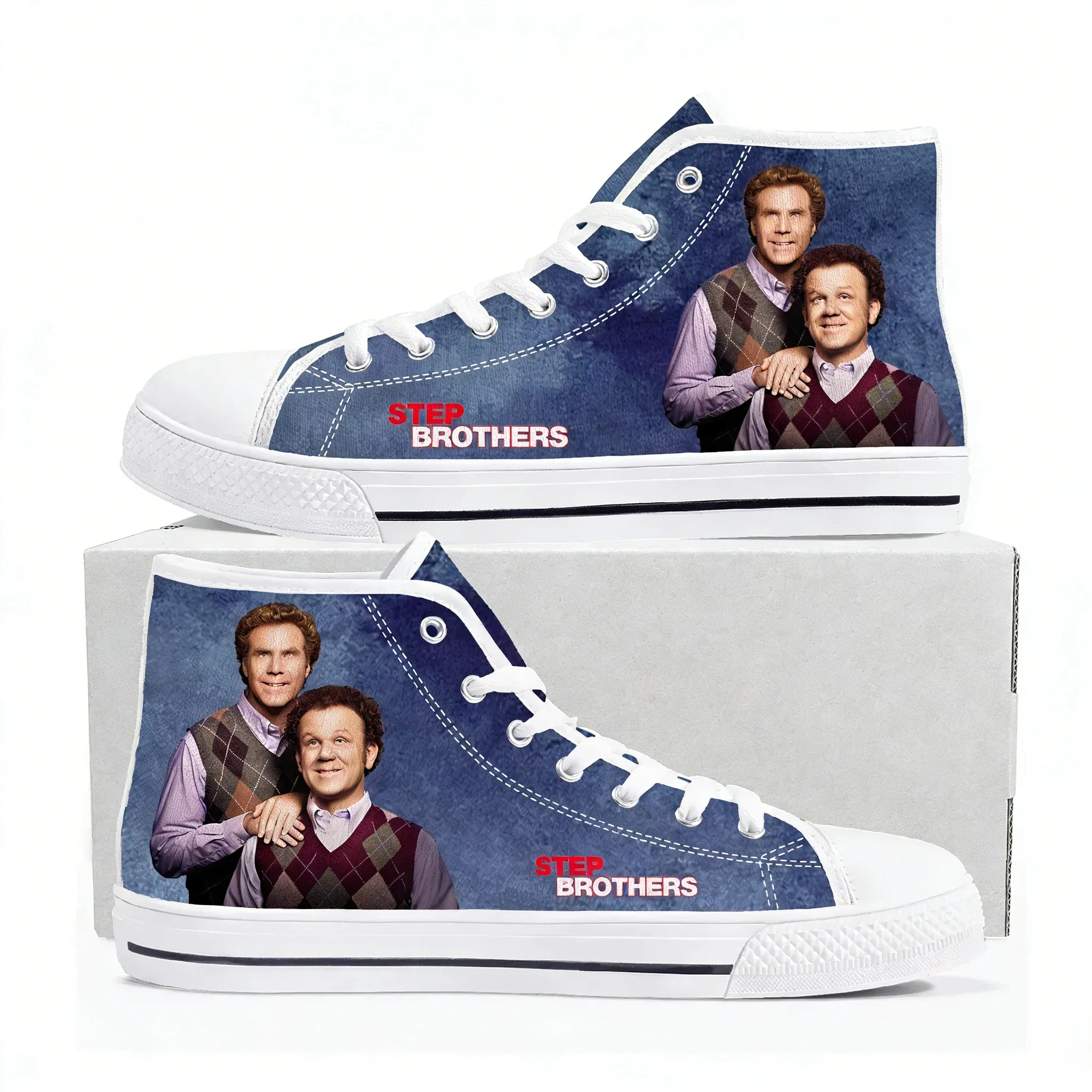 Step Brothers High Top High Quality Sneaker Mens Womens Teenager Canvas Sneaker Fashion Casual Patterns Shoe Customized Shoes