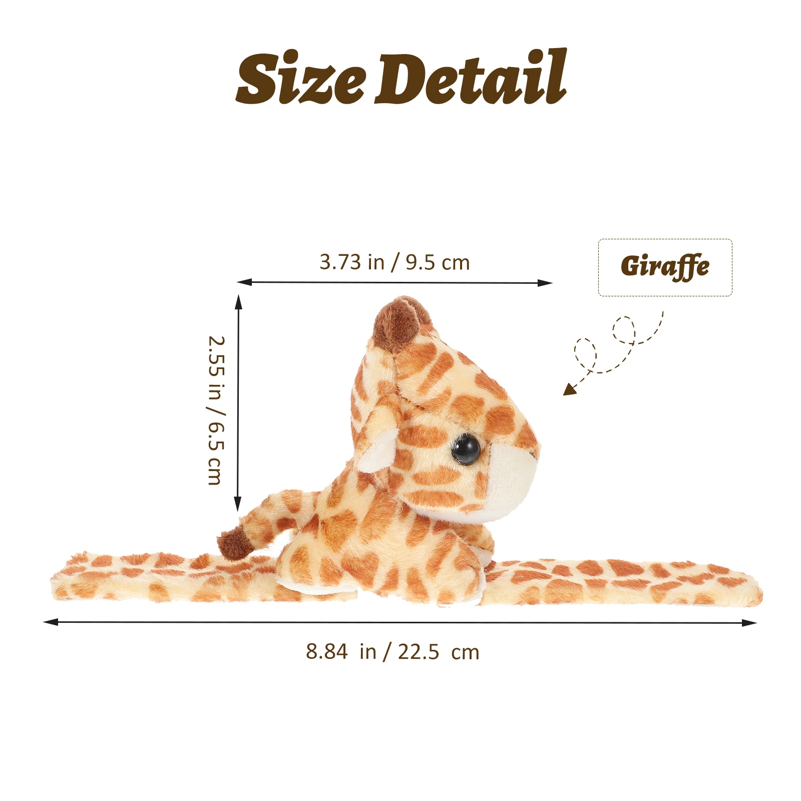 Giraffen-Armband, Slap-Armbänder für Kinder, Kuscheltiere, Schnappmanschette, PP-Baumwollbänder, Kinderbabys