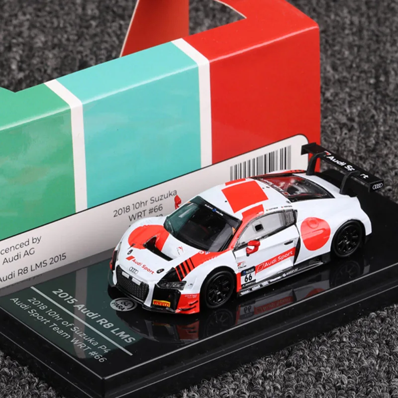 بارا باراجن 1/64 أودي R8 LMS # 4 # 88 # 66 # 24 # 25 نموذج سيارة سباق محاكاة سبيكة تحصيل عرض ثابت نموذج الصبي هدية