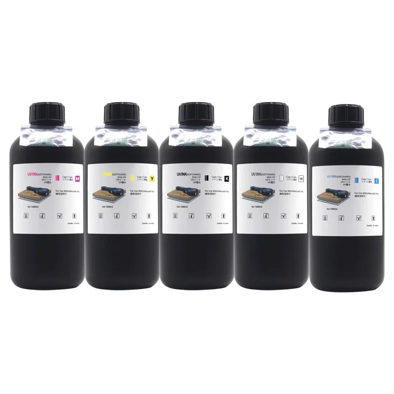 1000ML UV Ink Compatible for Mimaki LUS-120 LUS-150 LUS-170 LUS-175 LUS-200 LH-100 UVInk with Chip UJF-6042 UJF-3042 UCJV-107