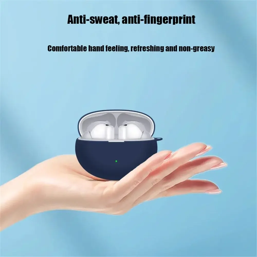 Casing untuk Huawei Freebuds 6i Earphone Nirkabel Penutup Antigores Tahan Benturan Casing Pelindung Headset Silikon Lembut dengan Kait