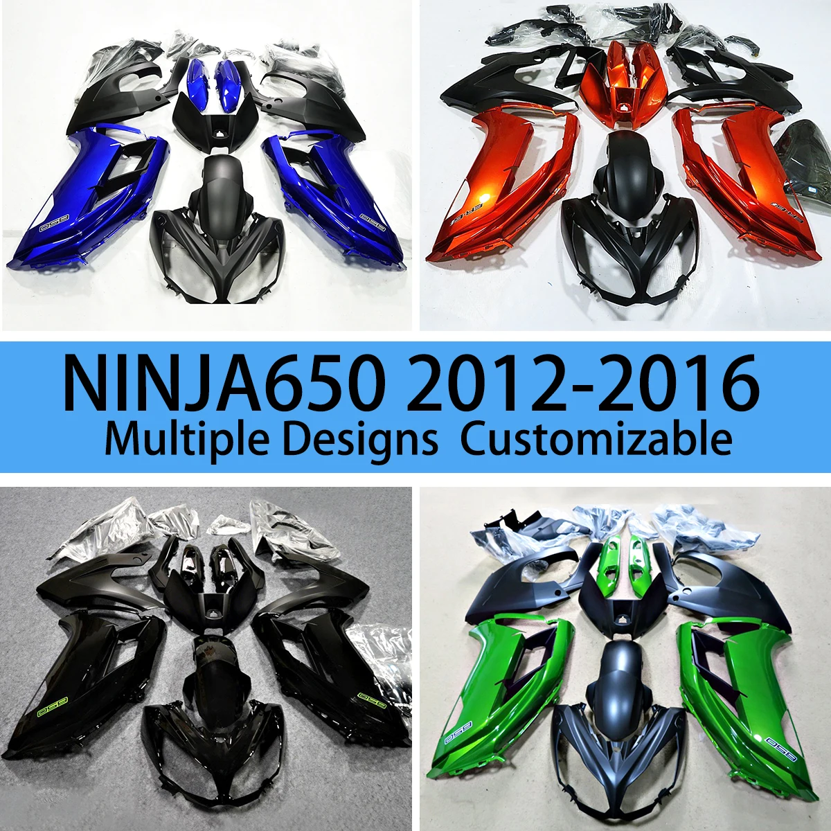 

Обтекатели Perfect Fit NINJA650 2012 2013 2014 2015 2016, комплект обтекателей послепродажного обслуживания кузова для KAWASAKI ER-6F 12 13 14 15 16