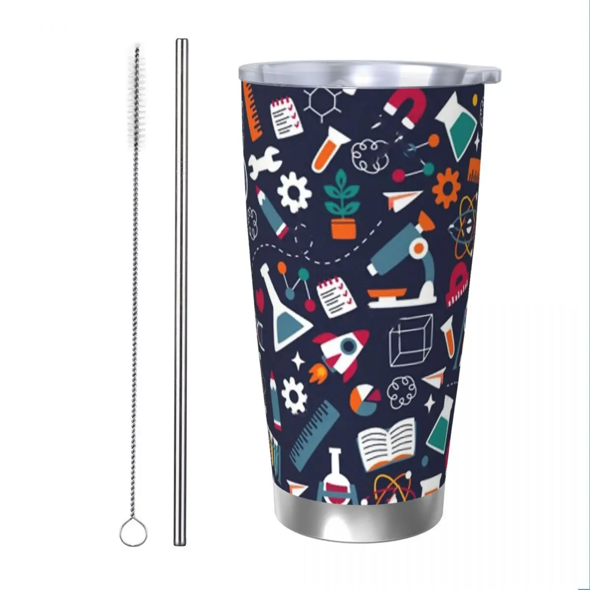 Science Stuff Tumbler Vacuum Insulated Chemistry Chemical Coffee Cups with Lid Straw Office Home Mug Water Bottle, 20oz