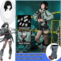 Zenless Zone Zero Jane Doe Cosplay Outfit Wig ZZZ Jane Doe Jacket Tail Ears Halloween Party Carnival Role Play Costume Boots