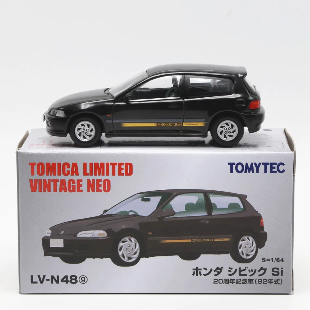 Tomytec Tomica TLV N48g CIVIC Si 20th Anniversary JDM Limited Edition Simulation Alloy Static Car Model Toy Gift