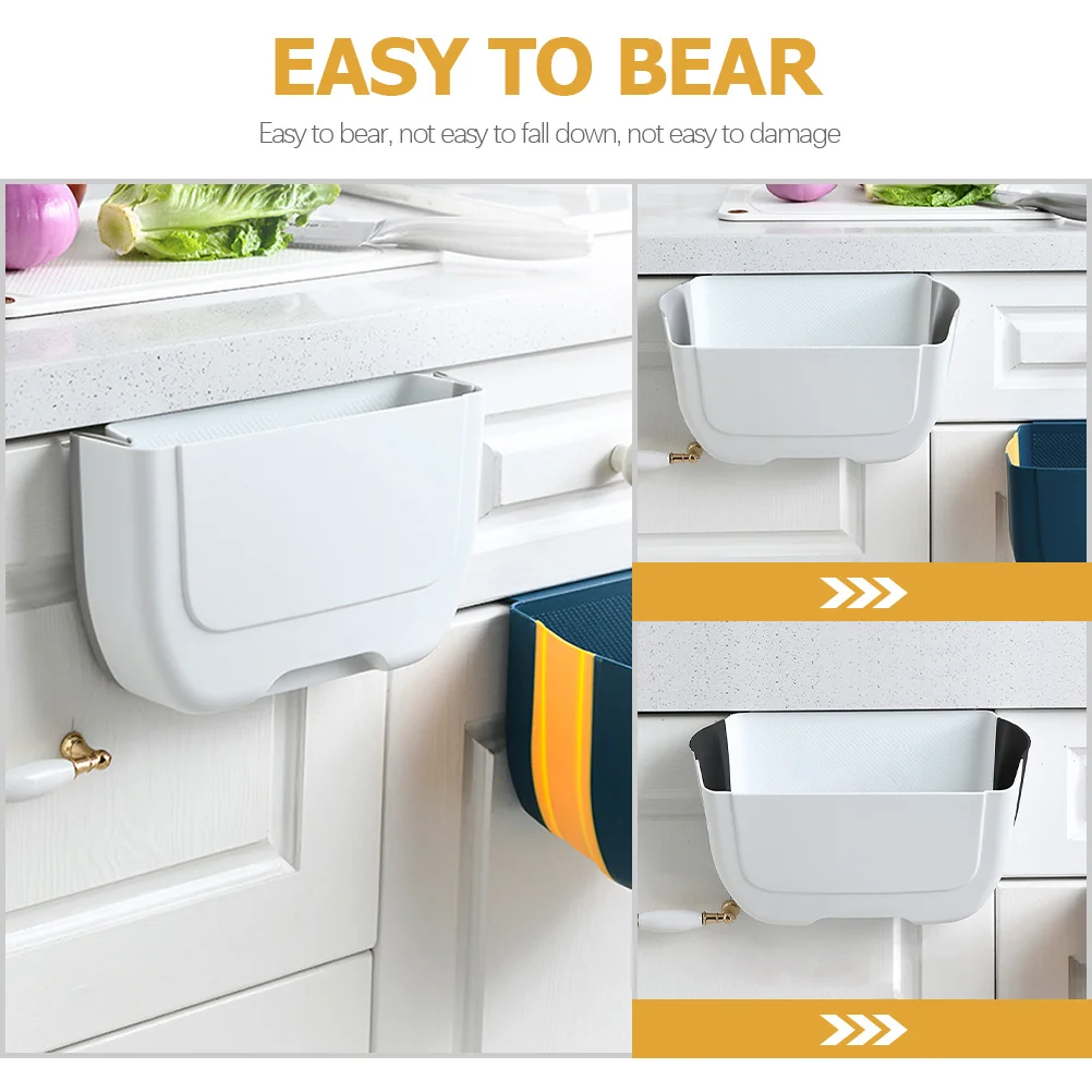 

Hanging Kitchen Trash Bin Foldable Small Organizer U Shape Suspend Cabinet Door Long Lasting Gift Choice