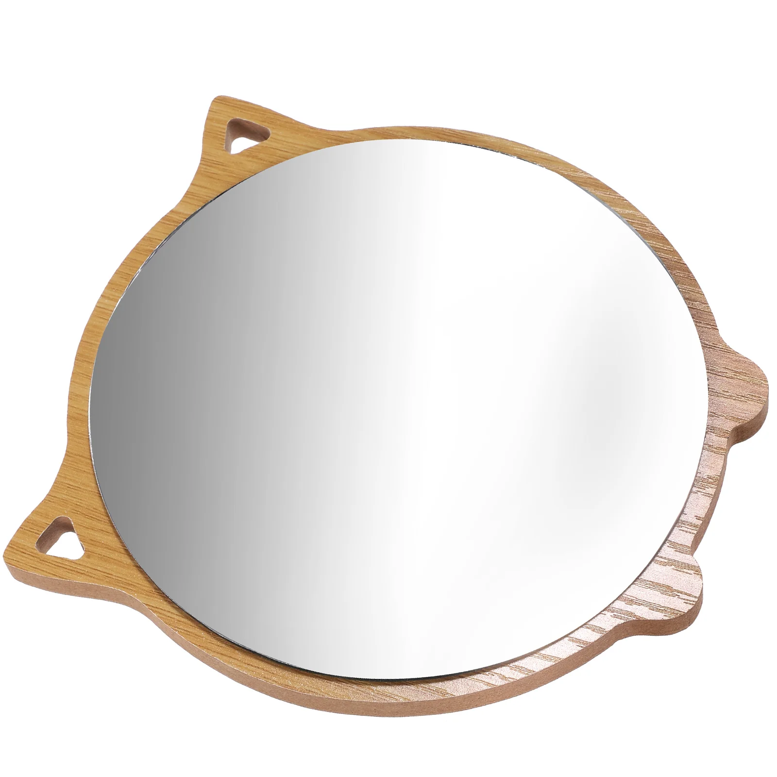 مرآة خشبية بتصميم قطة، زجاج عالي الجودة، دعم ثابت، ديكور أنيق لغرفة النوم والحمام للاستخدام اليومي #6