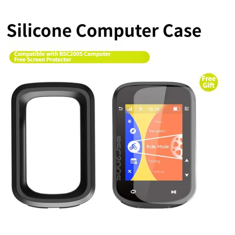 Bike Computer Cover FOR IGPSPORT BSC200S BSC300T Computer Silicone Anti-fall Shockproof Protective Case With Screen Protector