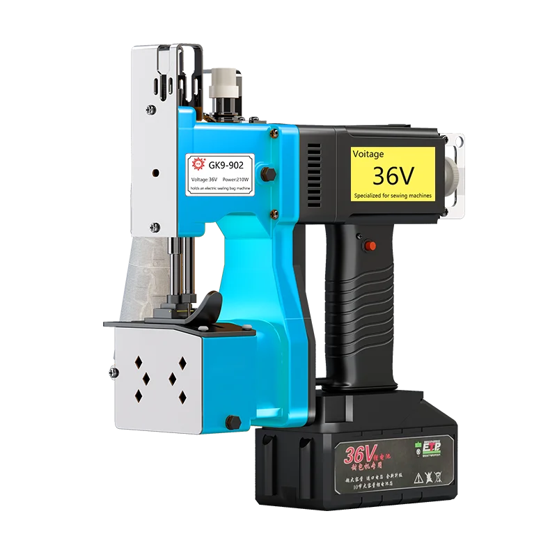 ماكينة خياطة محمولة تعمل بالبطارية GK9-902، مناسبة لشبكات المظلة والحقائب المنسوجة والأكياس المنسوجة وما إلى ذلك