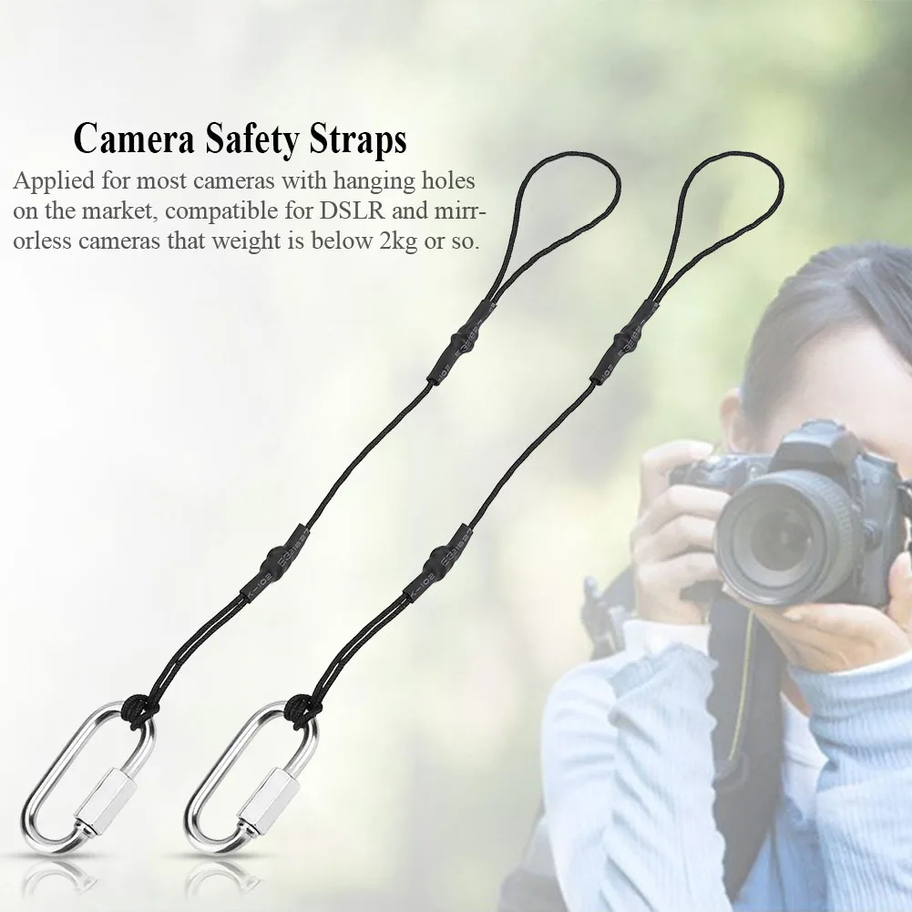 Camera Lanyard Camera Safety Rope   Camera Strap Safety Rope Tether with Clip Hook for DSLR Mirrorless Cameras