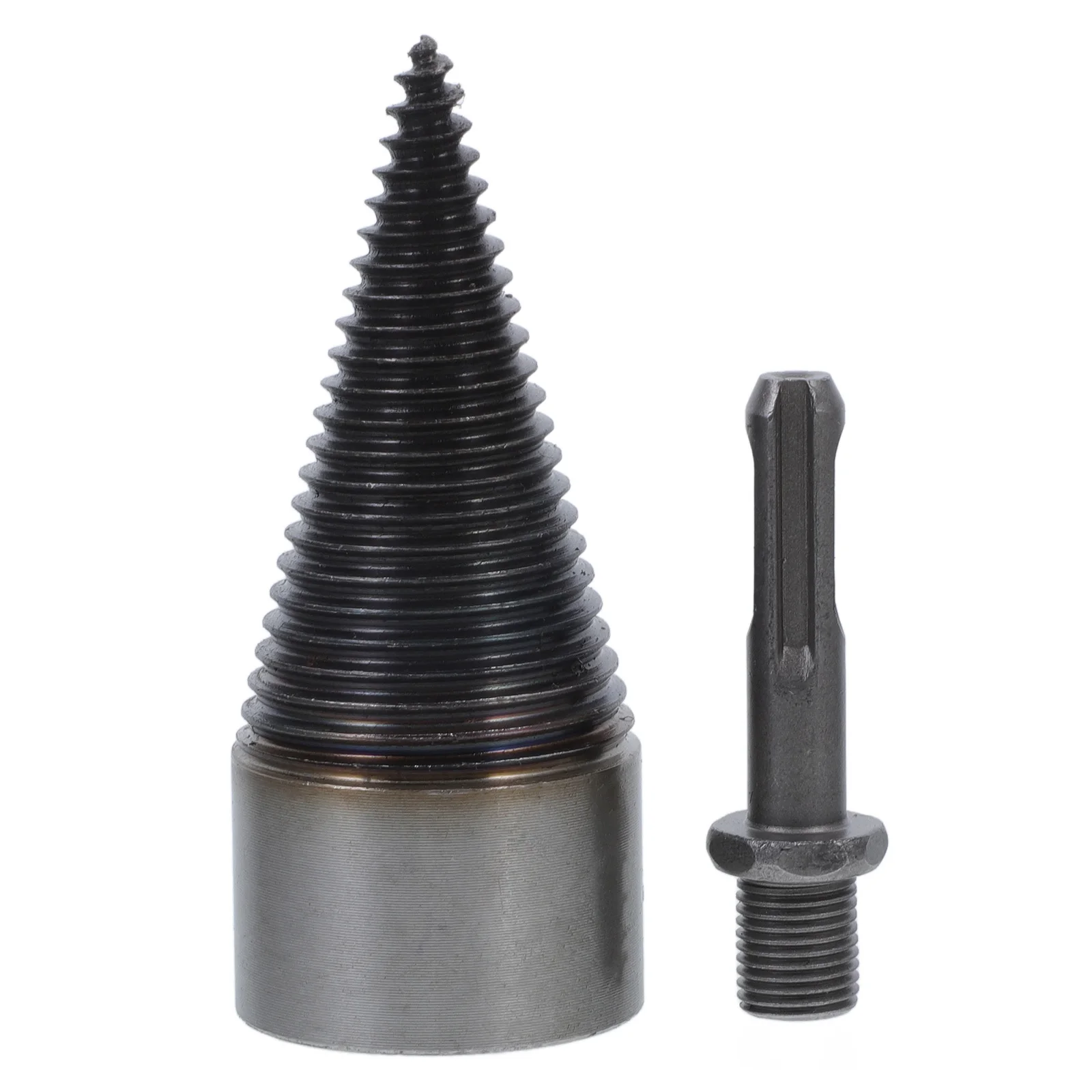 Firewood Drill Bit Wood Splitter 42mm Round Handle Electric Drill Log Splitting Bit Heavy Duty Wood Splitting Tool