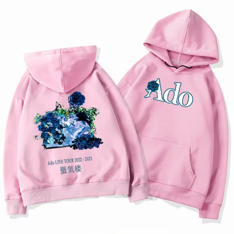 Ado LIVE TOUR 2022-2023 Mirage Hoodies Men Women Autumn and Winter Thermal Hoodie Cartoon Harajuku Street Graphic Fashion Tops