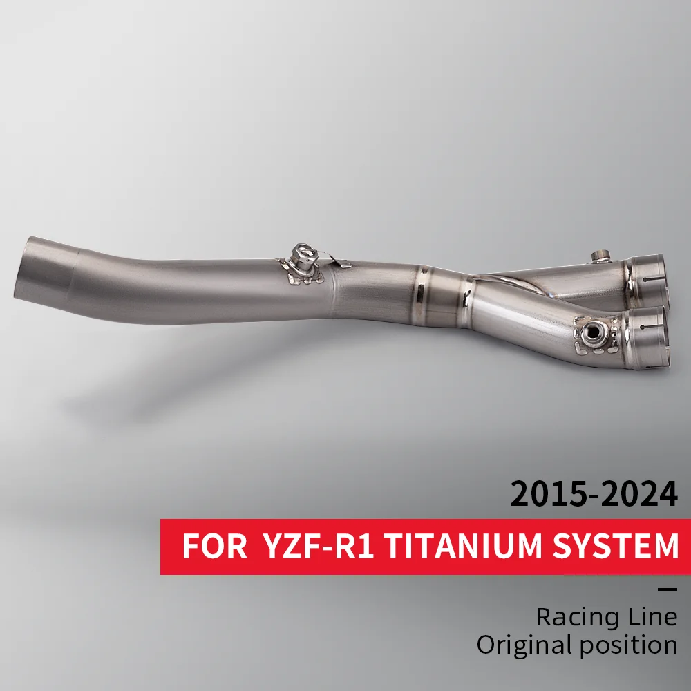 Slip On For YZF-R1 R1 R1M MT10 2015 - 2024 Motorcycle Titanium Exhaust Escape System Mid Link Pipe Connect Original Muffler