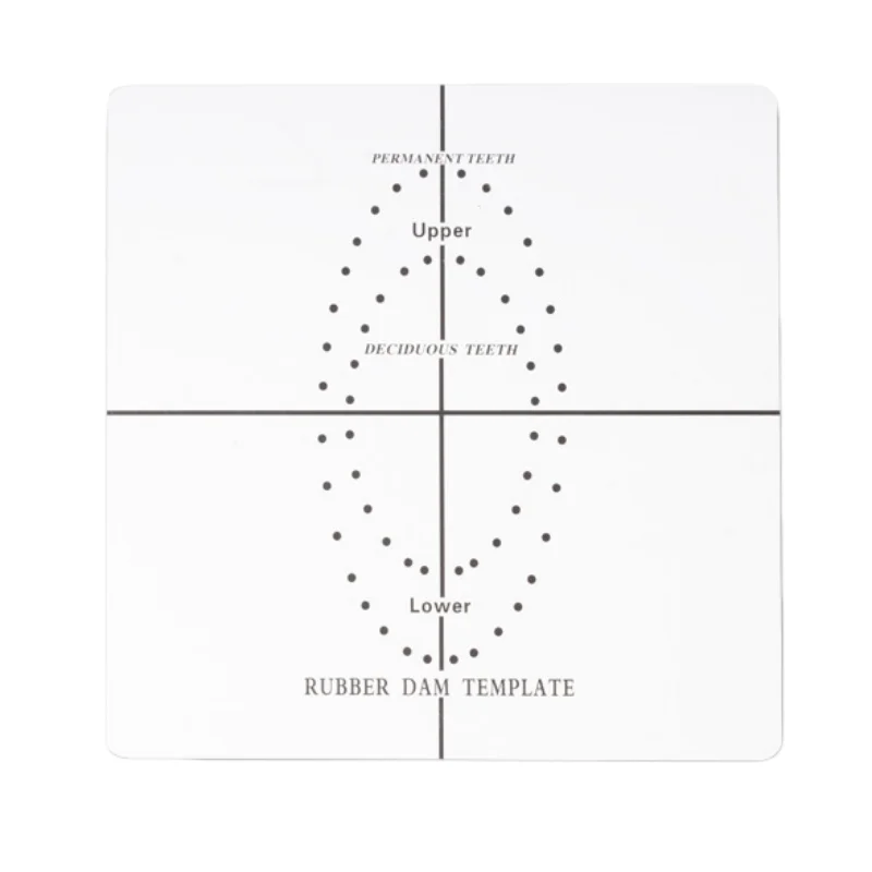 1pc Dental Rubber Dam Punch Hole Positioning Board Punch Hole Barrier Template Reusable Dental Barrier Template Punch Tool