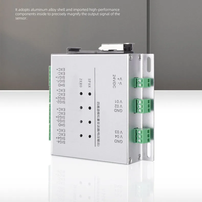 4-Channel Weighing Sensor Signal Amplifier Force Sensor Signal Transmitter 0~20Ma 0~10V Automation Plc Control Transmitter 2-Way Pressure Sensor Transmitter 4-in 4-Out Independent Multi-Channel Analog Output Track Type