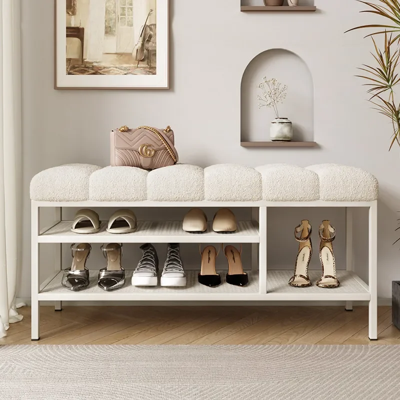 &Living Room Entryway Foot Stool Shoe Nordic Modern Storage Pouf Mobile Foot Stool Relaxing Space Saving Muebles Home Furniture