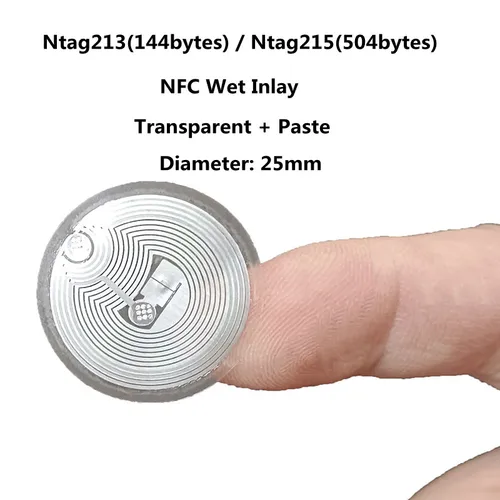 Imagen 1 del producto 10 Uds 100 Uds Ntag213 Ntag215 etiqueta adhesiva NFC 13,56 MHz ISO14443A etiqueta teléfono disponible etiqueta adhesiva RFID