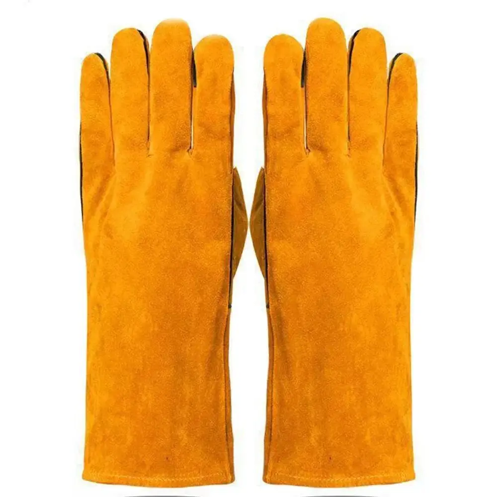 

Soft Welding Gloves Heat Resistant Flexible Gardening Safety Gloves Protective Durable Leather Working Gloves Warehouse