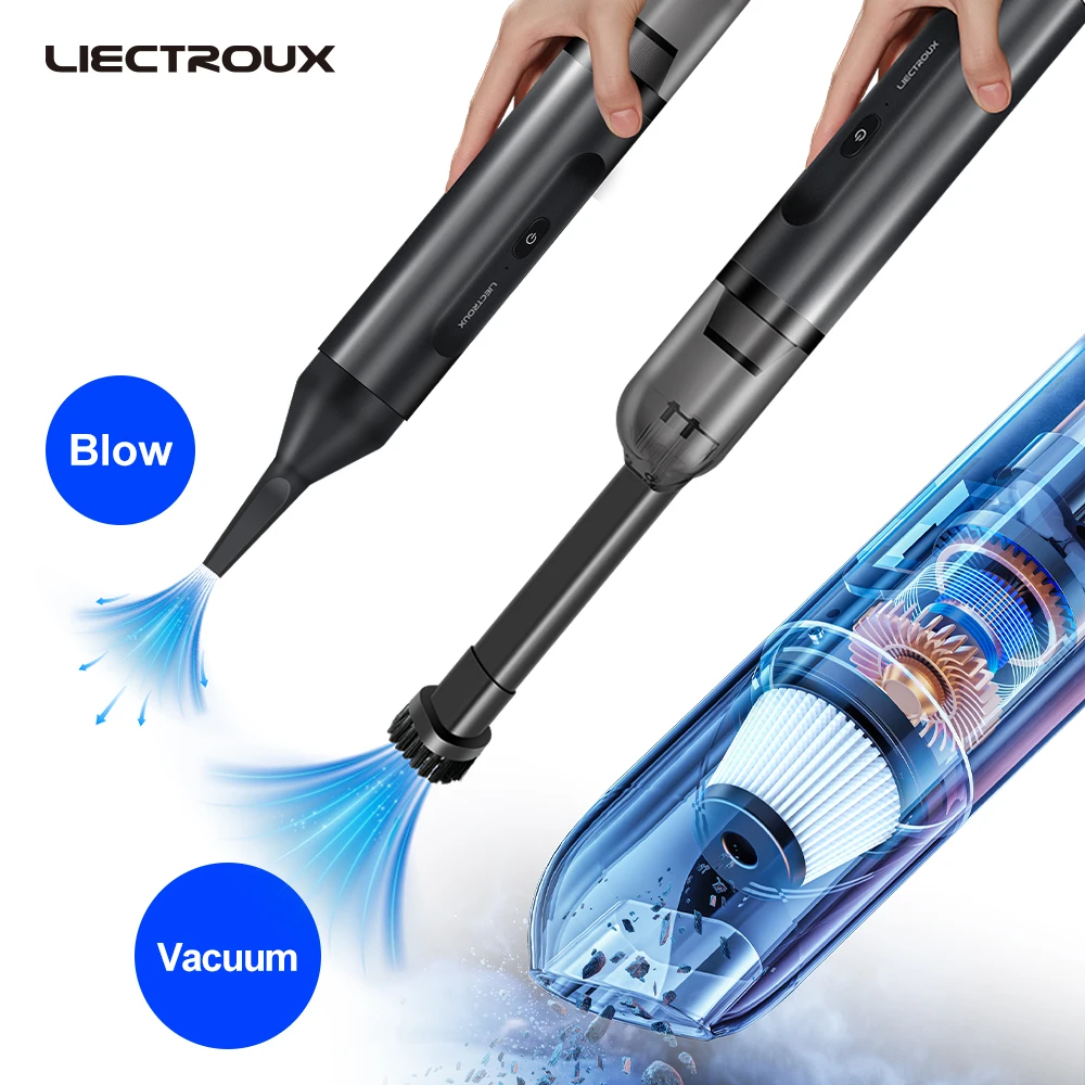 Liectroux i5 Draagbare Auto Stofzuiger Draadloze Handheld Smart Sensing Stof 12000Pa Smart Cleaning Stofzuiger Auto Snelheid