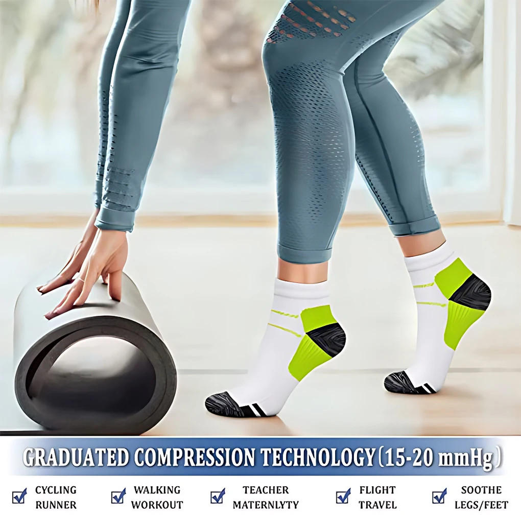 2pieces Relieve Foot Fatigue Compression Socks For Greater Comfortable To Wear Ankles Socks