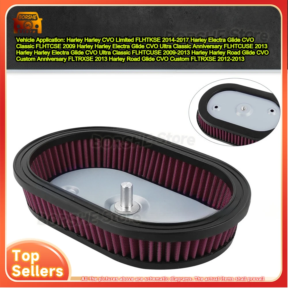 

Motorcycle Air Filter Cartridges for Harley Street Glide CVO FLHXSE 2010-2017Road King CVO Project Rushmore FLHRSE 2014