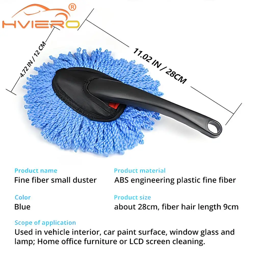 Car Dust Removal Small Duster Wipe Car Soft Brush Cleaning Mini Bristle Brush Dust Removal Nanofiber Car Interior cleaning mop