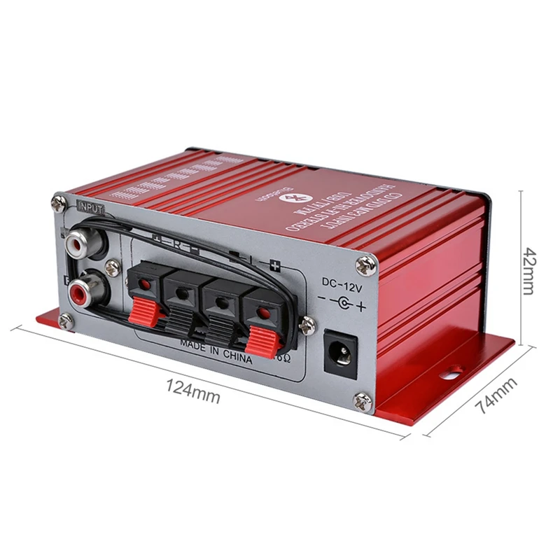 G8 200W 12V Car Audio Amplificador HIFI Bluetooth Home Stereo Amplifiers Audio Power Amplifier FM Radio 2CH USB TF AUX