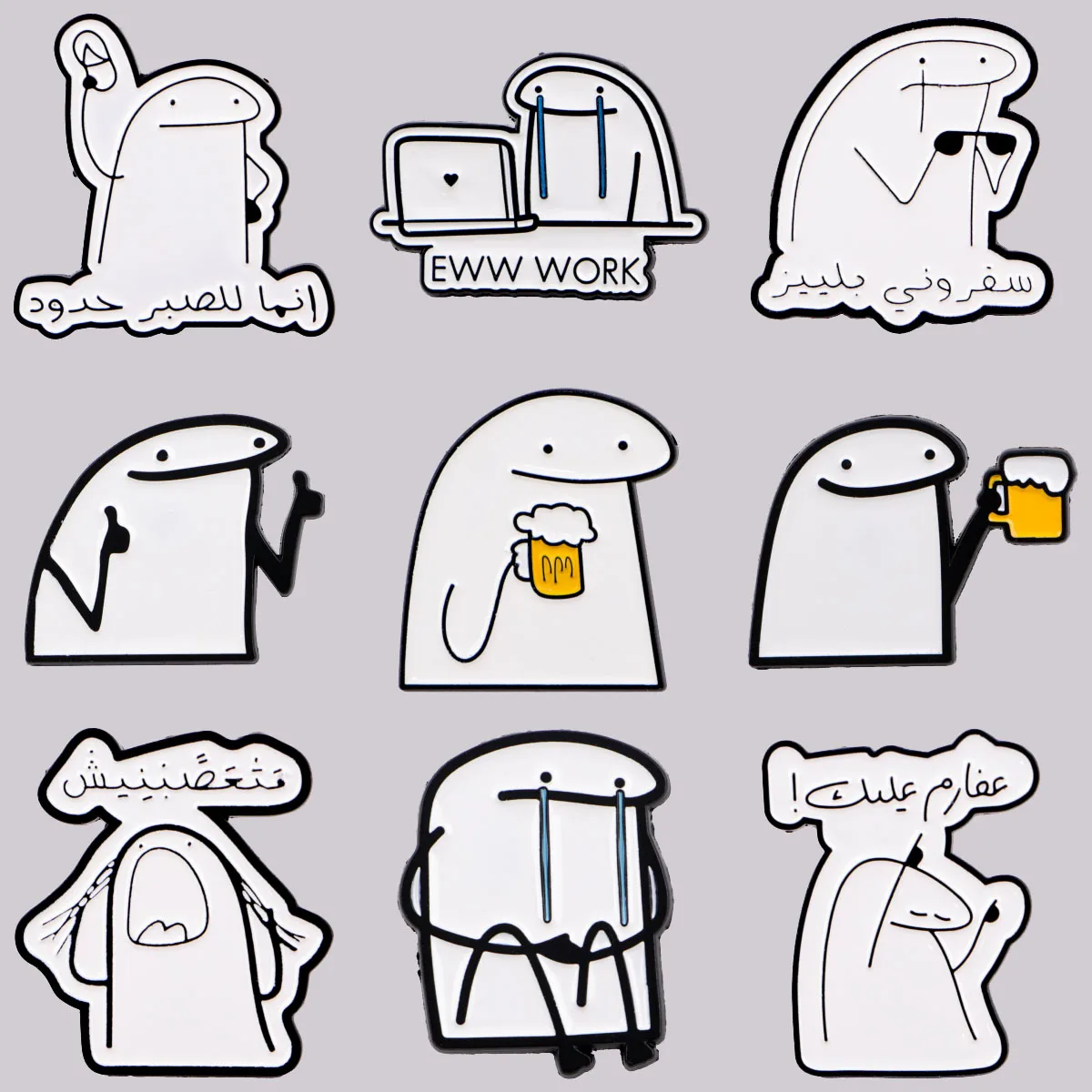 

Beer Figure Enamel Pins Simple Style Women's Brooches Men Lapel Pins Badge on Backpack Costume Accessories Funny Jewelry Gifts