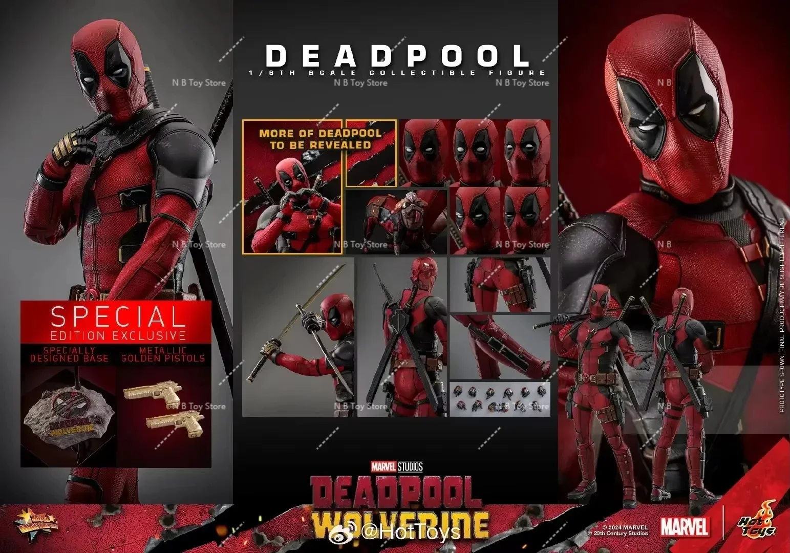 

Hot Toys 1/6 Marvel Ht Deadpool&Wolverine Figure Deadpool Mms746b Mms490 Mms746 Action Figure Special Edition Toy Gifts