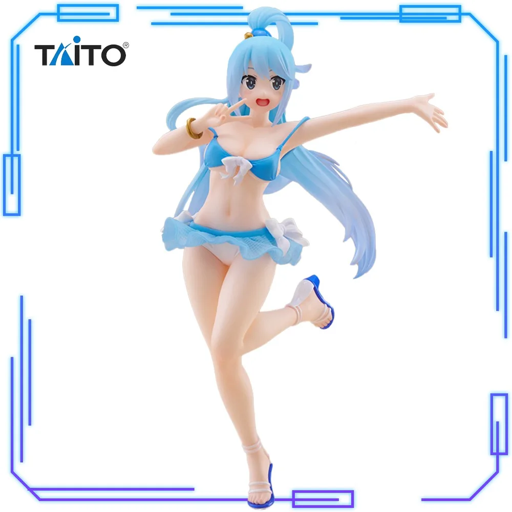 

В наличии TAITO оригинальное аниме Kono Subarashii Sekai Ni Shukufuku O 3 Coreful фигурка Aqua купальник 18 см модель игрушечные фигурки