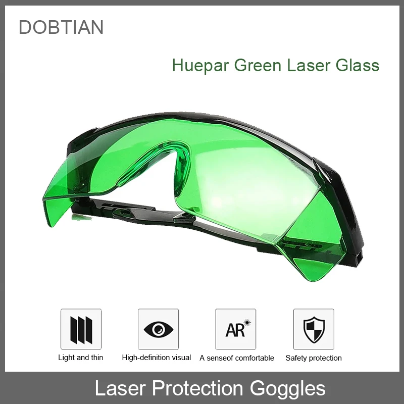 Safety Laser Enhancement Glasses Green Adjustable Protection Eyewear Goggle Glasses With Hard Case For Line/Rotary Lasers
