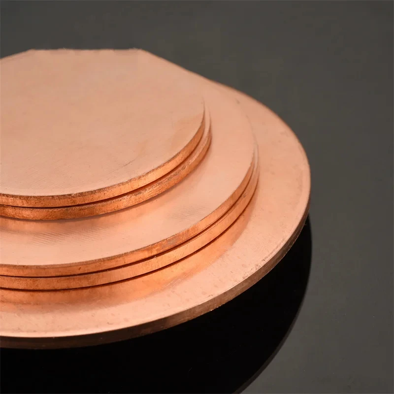 1-2pcs Brass Discs Round Plate Sheet Diameter 20mm 30mm 50mm 60mm 80mm 100mm 150mm 200mm Solid Pure Copper Sheets Thick 0.5-20mm