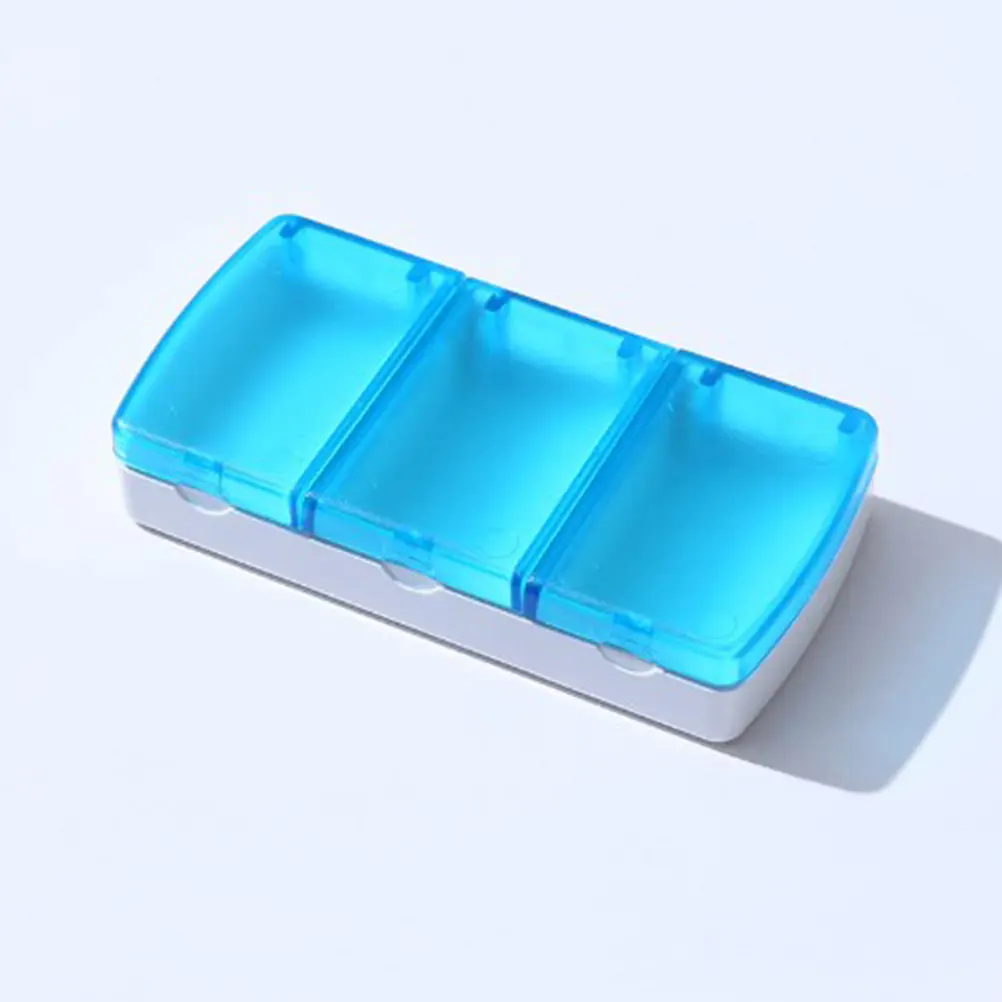 

Compact Pill Organizer Case 3 Times A Day Portable Medicine Box Travel Vitamin Holder Sealed Small Plastic Container