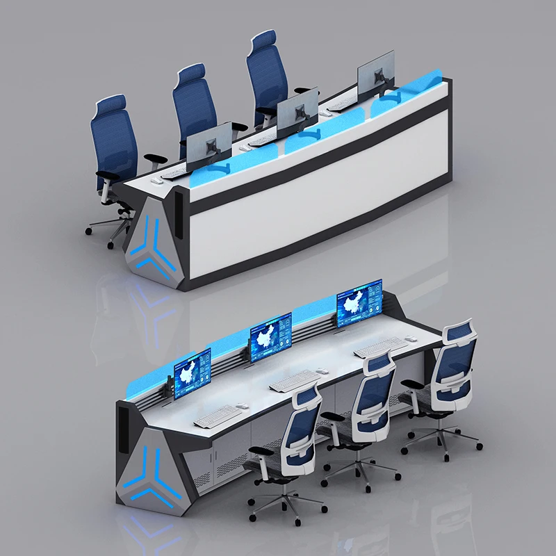 xx-Custom Durable Steel and Wood Combined Piano Paint Console Command Center Computer Desk*