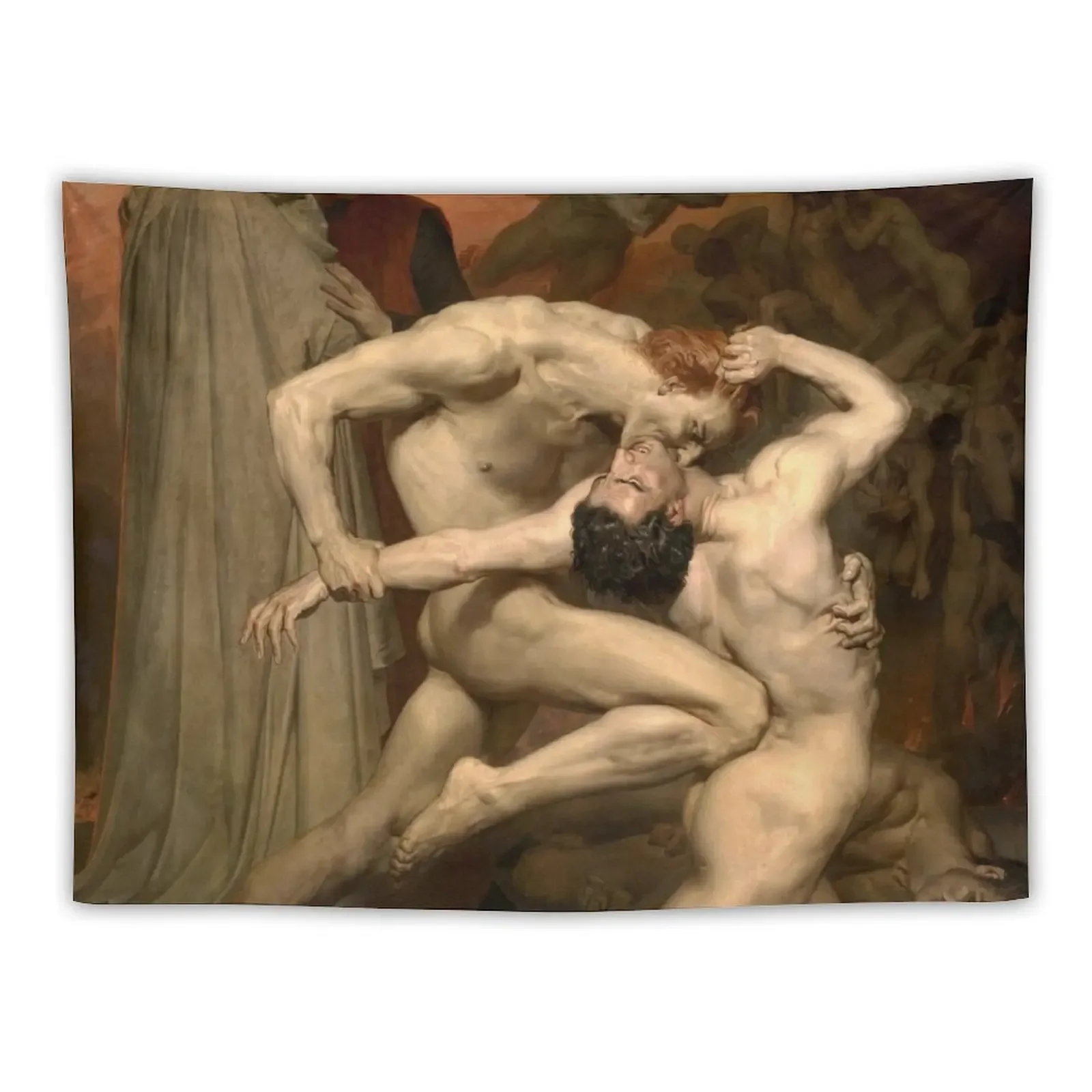 DANTE AND VIRGIL - WILLIAM-ADOLPHE BOUGUEREAU Tapestry Luxury Living Room Decoration Decorations For Room Tapestry