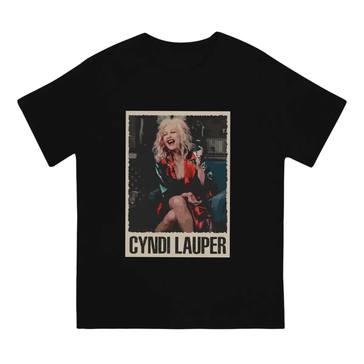 Men's T-Shirts American Singer And Actor Nominated For An Emmy Award Cool Pure Cotton Short Sleeve Cyndi Lauper T Shirt