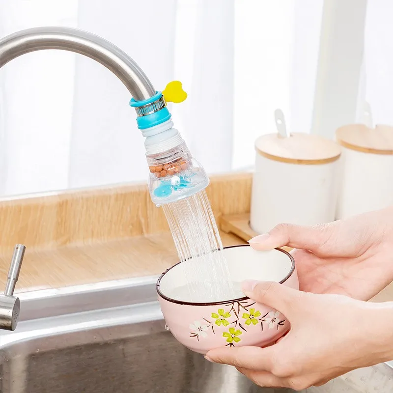 1PC 360 Adjustable Flexible Kitchen Faucet Tap Extender Splash-Proof Water Filter Outlet Head Water Save Sprayer Filter Diffuser