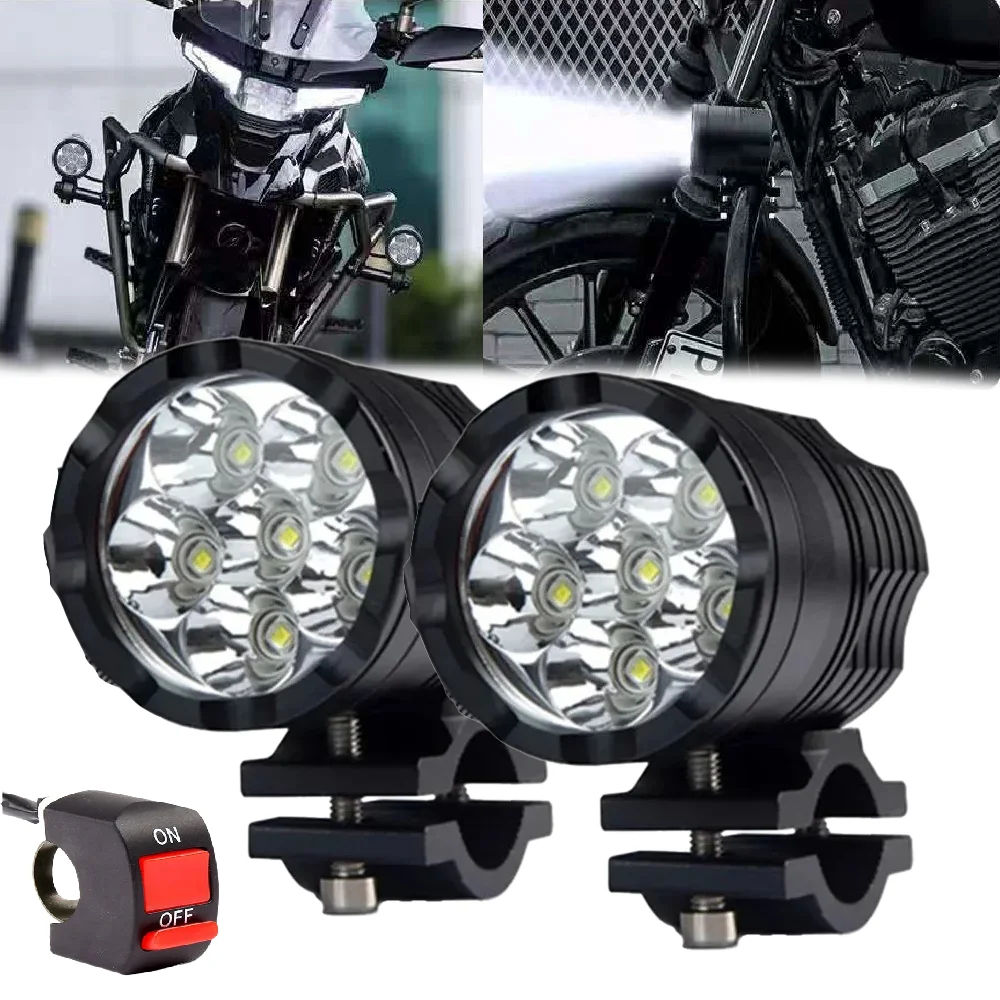 Additional LED 6000K Spotlights 140W Led Fog Lamp for Motorcycle New 6 Beads Headlights for BMW R1200GS ADV F800GS Accessories