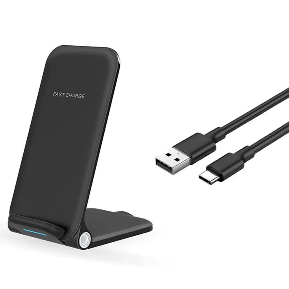 New Foldable Wireless Phone Stand Adjustable Viewing Angle ABS Phone Stand Charger Fast Charging Charging Dock Home Office