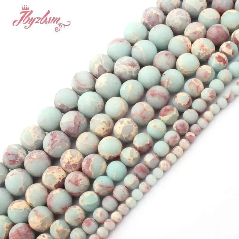 4/6/8/10/12 مللي متر جولة Forst جلد الثعبان جاسبر فاصل فضفاض الخرز 15 بوصة DIY بها بنفسك اكسسوارات حلية صنع المجوهرات قلادة سوار